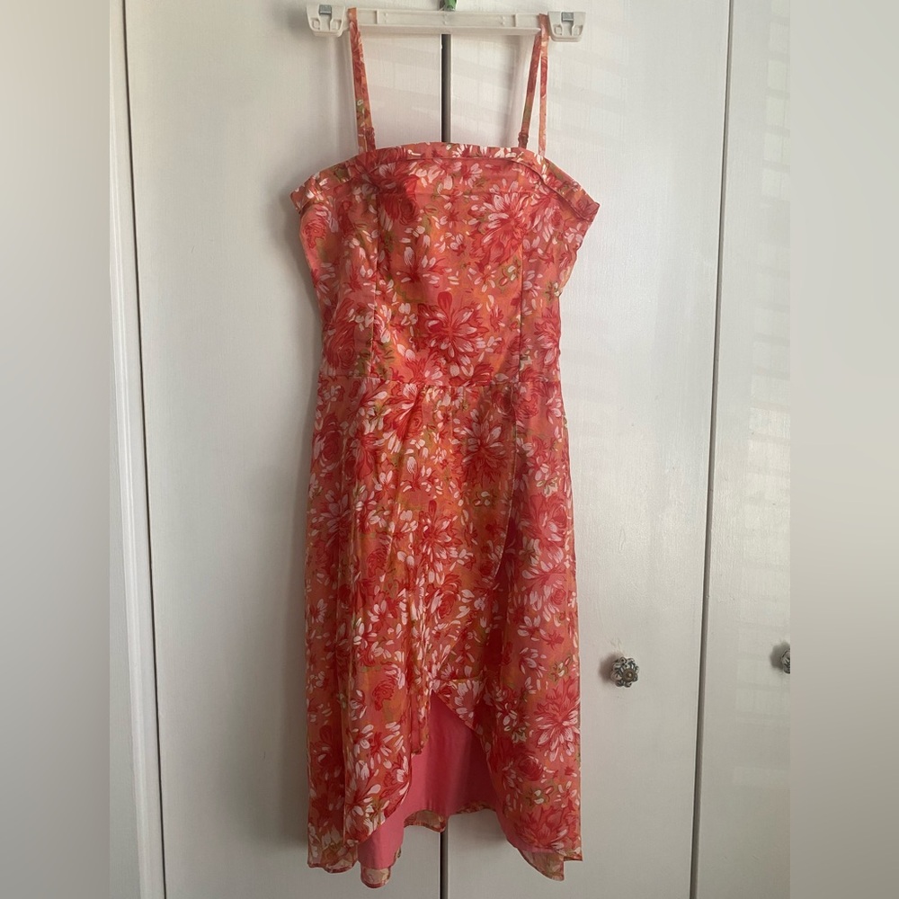 Silk floral dress 🌺